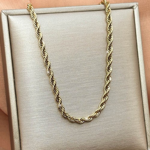 Edelstahl halskette gold farbe - gold,