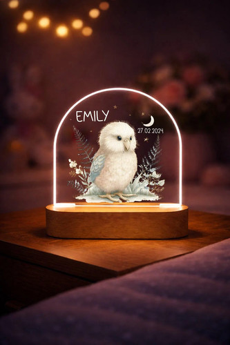 Nachtlicht eule personalisiert - eule,