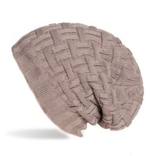 Beanie Strickmütze hellbraun