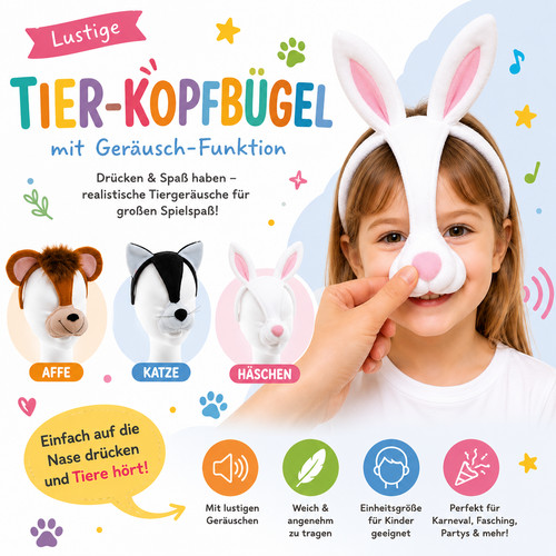 Haarreif tier mit - tier, affe