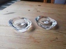 2 mal Piet Hein Teelicht Ellipse Dänemark Design signiert