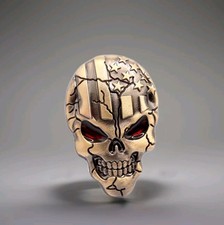 3D Metall Skull  USA Totenkopf