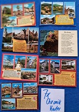 Konvolut von 7 Chronik Karten,z.B.Passau,Moers,Biedenkopf  im Sammlungs Lot