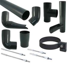 Marley Dachrinnenteile Fallrohrsystem DN 53 Anthrazit RAL 7016 Dachrinnenset