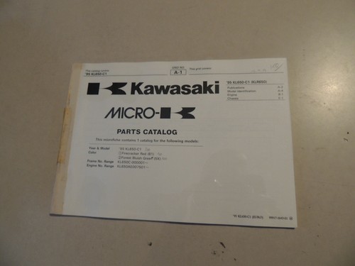 Parts catalog kawasaki - catalog, klr