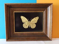 Hinterglasmalerei Schmetterling Goldfarben Im Holzrahmen