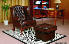 Edler Chesterfield Ohrensessel Birmingham mit Hocker Relaxsessel UVP*2.590