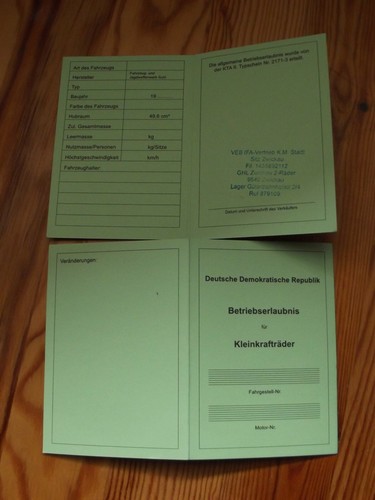 Simson kta papiere ddr s51 - kta,