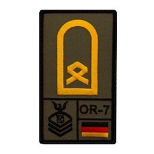 Bundeswehr Rank Patch mit Dienstgrad, Nato-Rang & US-Rank Marine Navy 9,8 x 5,6