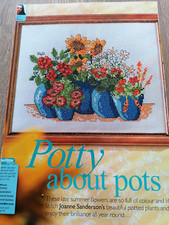 Blumenvasen - Stickvorlage aus englischer Zeitschrift