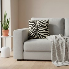 Kissenhülle Fellimitat Kissenbezug Dekokissen Zebra, Giraffe Sofakissen