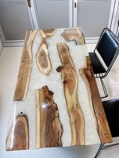 White pearl epoxy live - live, edge