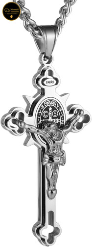 Herren edelstahl kreuzkette - herren,