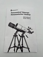 Kompaktes Astronomie Teleskop 80mm mit Stativ & Telefonadapter für Einsteiger