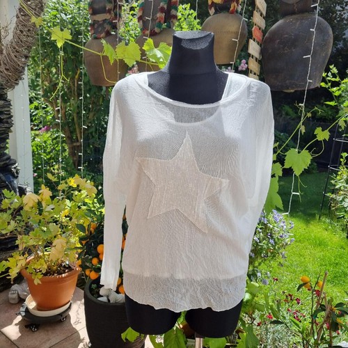 Langarm netzshirt tunika mit - netzshirt, /