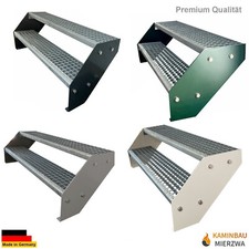 Premium Treppe 2 Stufen Breite 600-1400mm Höhe 380mm Garten Terrasse Außentreppe