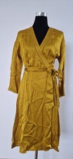 Gold Satin Wrap Dress Gürtel