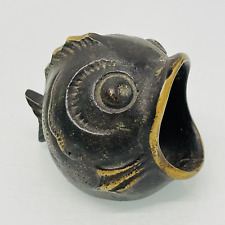 Walter Bosse oder Ära Fisch Kugelfisch Aschenbecher Messing 50er 60er