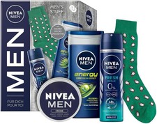 Nivea Men Stuff Geschenk Set Für Männer Energy Duschgel Creme Socken Deo NEU OVP