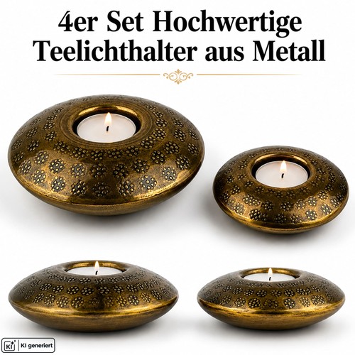 Teelichthalter 4er set - teelichthalter,