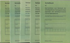 5x SCHIEßBUCH mit Fehlern