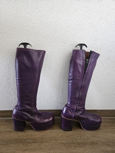 Kniehohe plateau stiefel - kniehohe, plateau-stiefel