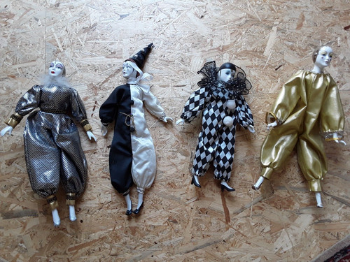 Harlekin pierrot puppen - 4,