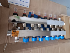 Schütz Edelstahl-Verteiler Komfort 90-3 420mm 7 Heizkr- f. Flächenheiz- + Kühlsy