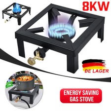 8KW Hockerkocher Gasbrenner Wokbrenner mit Schlauch Regler Camping Gaskocher Gas