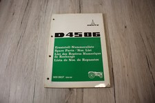 Original Deutz Traktor Ersatzteilliste D4506
