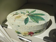 Spanschachtel -Christrose -Handarbeit -  Weihnachten - Geschenk- Box 17x12x6 cm