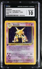 1999 Pokemon Deutsch Base Set 1st Edition Simsala Holo 1/102 CGC Gem Mint
