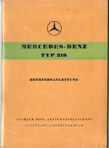 Mercedes typ 219 - typ,
