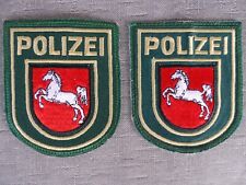2 x Polizei Niedersachse Abzeichen Ärmelabzeichen Hemd gebraucht grüne Uniform