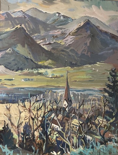 Gouache unterzeichnet iltis - gouache,