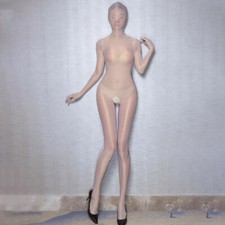 Damen Transparent Full Body Overall Glänzend Bodystocking Schritt offen Bodysuit
