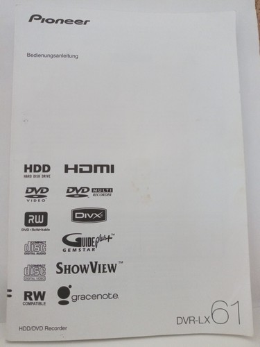 Bedienungsanleitung hdd dvd - bedienungsanleitung, hdd/dvd
