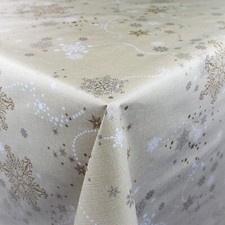 Wachstuch Tischdecke Weihnachten Sterne beige geprägt KE00820 eckig rund oval