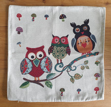 KIssenbezug 45 X 45 cm - mit Eulen - unbenutzt, Herbst