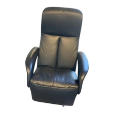 Jori Relaxsessel Symphony Leder Celia Nero 5-Sternfuß Aluminium mit 