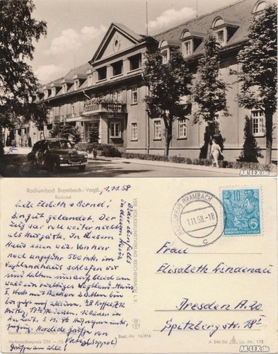 Ansichtskarte bad brambach - bad,
