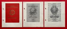 3 x Ausdruck Bogen Specimen Diplomaten Pass DDR     ( F23672