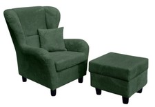 Ohrensessel mit Hocker