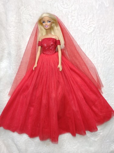 Barbie kleid rot puppen - barbie,