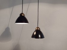 2 x kleine Werkstattlampe 50er