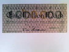 Banknoten, Notgeld, Stadt Erfurt, 1 Million Mark, 1923