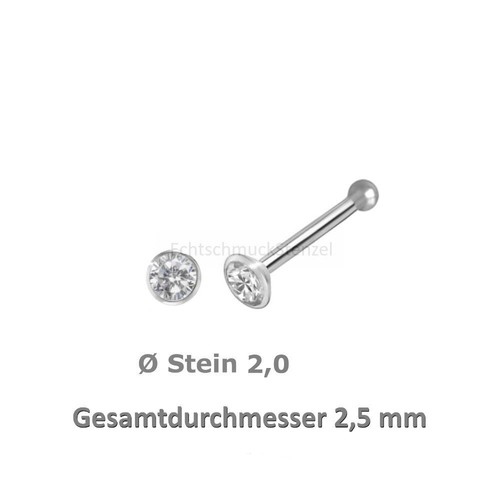 Nasenpiercing 925 silber - silber,