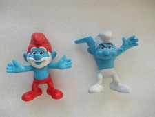 2 Spielfiguren Papa Schlumpf u. Hefty  Figur aus McDonalds Happy Meal 2013