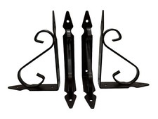 4rer Set Regalträger/Vintage 15x11cm/Alu/Regalwinkel/dunkles Braun/B-Ware/005