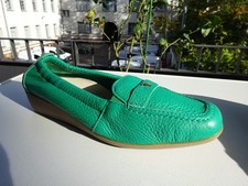 VITAFORM Damen Ballerinas Leder Hirschleder Gummirand Türkis Germany Gr.38 H Neu